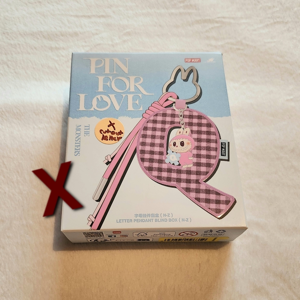 POP MART THE MONSTERS Pin For Love X Letter Pendant 🤎
